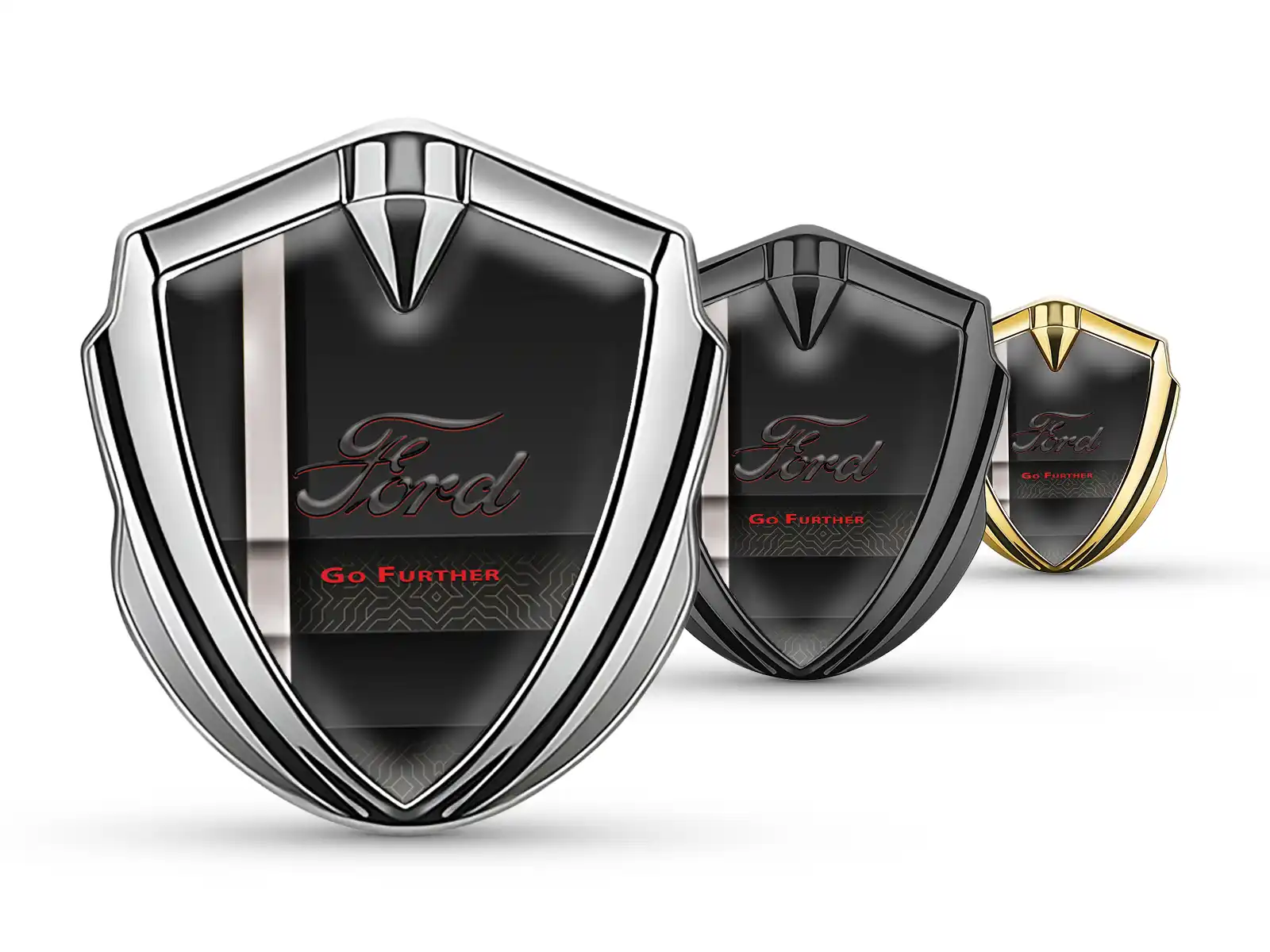 Ford 3D Emblem Abzeichen Renn Design Glänzend 3D